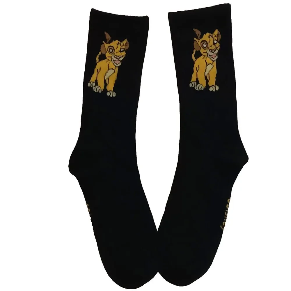 Lion King Simba Hakuna Matata Mens 3 Pair Size 6-12 Multicolor Crew Socks NWOT